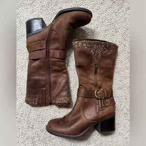 Barrels Brown Wylla Mid Calf Women's Boots Sz 6.5